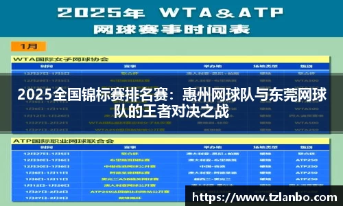 2025全国锦标赛排名赛：惠州网球队与东莞网球队的王者对决之战